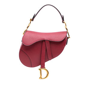 Pre-Loved Dior Mini Grained Calfskin Saddle Bag